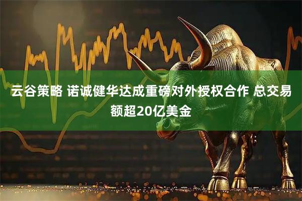 云谷策略 诺诚健华达成重磅对外授权合作 总交易额超20亿美金